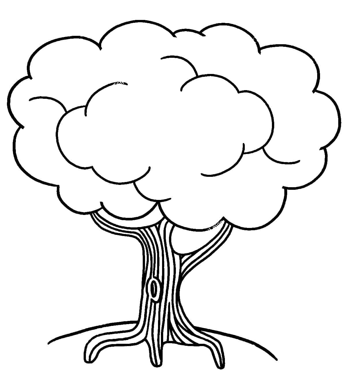 Druckbarer Gratis Baum ausmalbilder