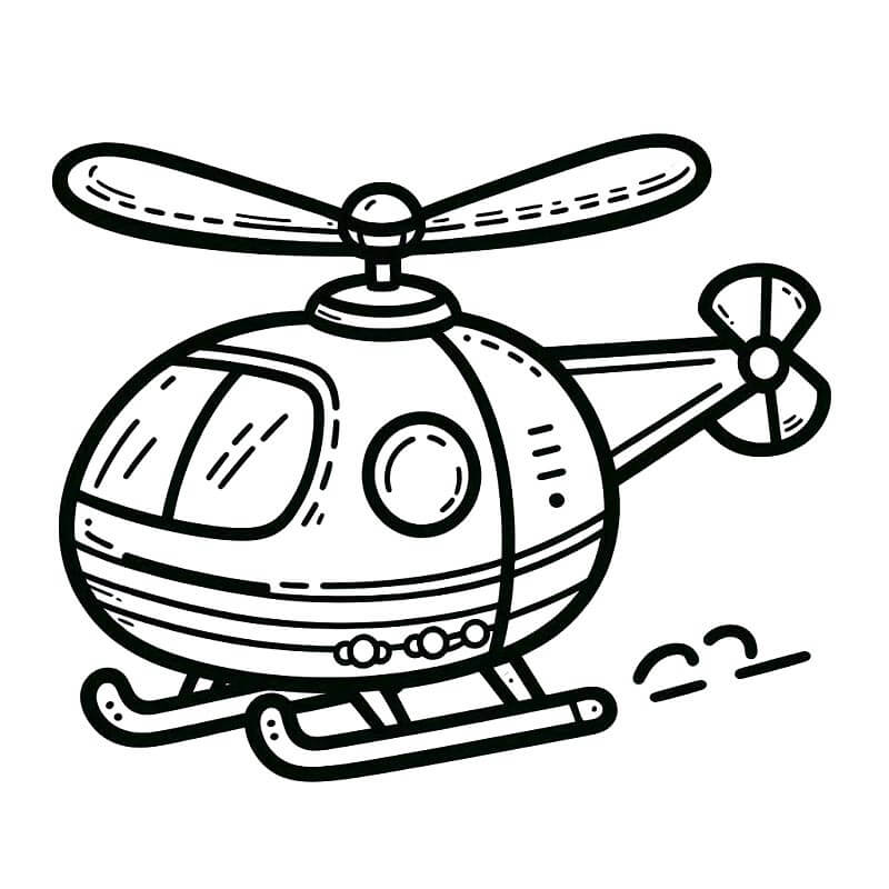 Druckbarer Gratis-Hubschrauber ausmalbilder