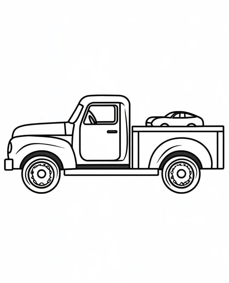 Druckbarer Gratis Lastwagen ausmalbilder