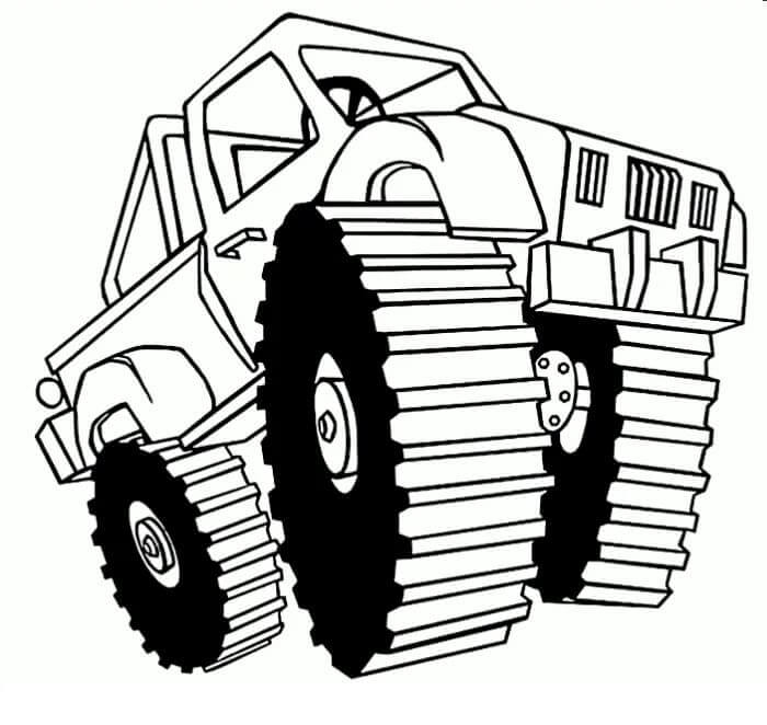 Druckbarer Gratis-Monstertruck ausmalbilder