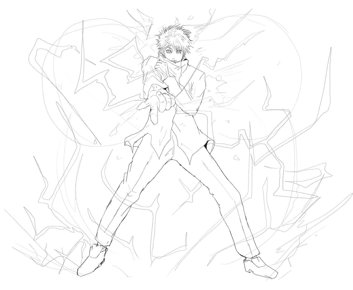 Druckbarer Gratis-Satoru Gojo ausmalbilder