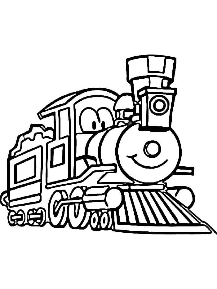 Druckbarer Gratis Zug ausmalbilder