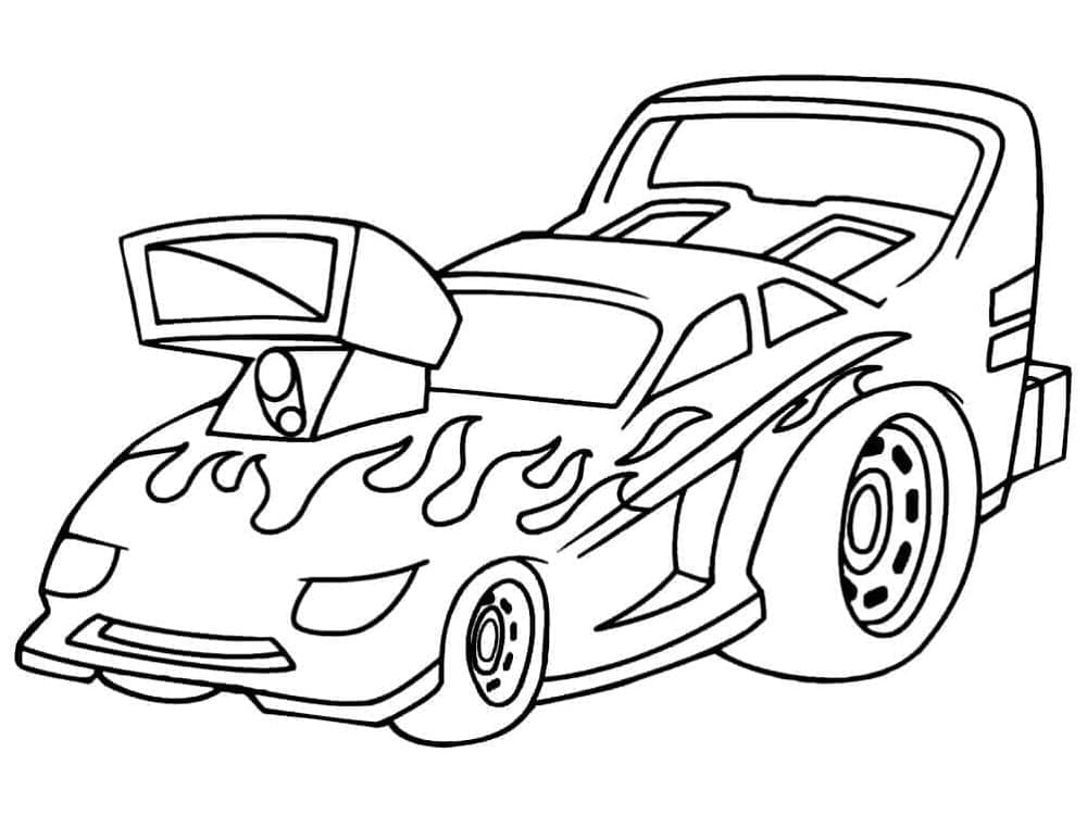 Druckbarer Hot Wheels ausmalbilder