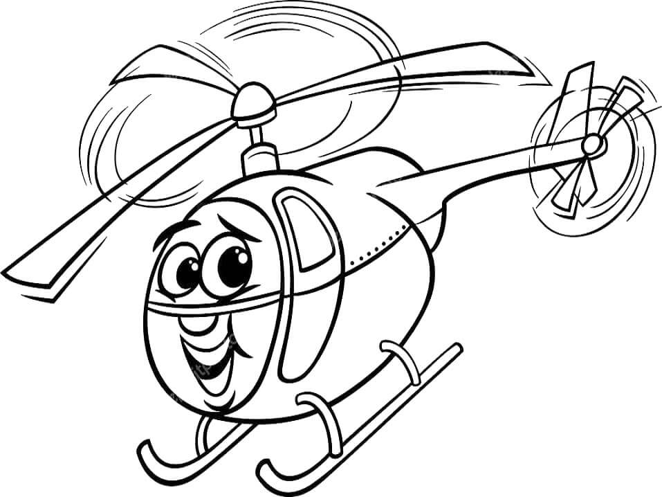 Druckbarer Hubschrauber kostenlos ausmalbilder