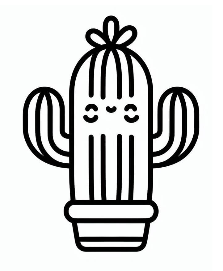 Druckbarer Kaktus kostenlos ausmalbilder