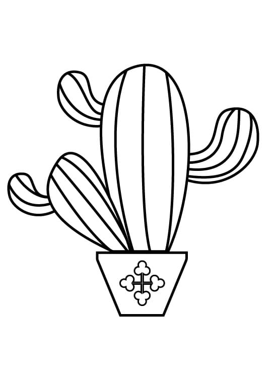 Druckbarer Kaktus ausmalbilder