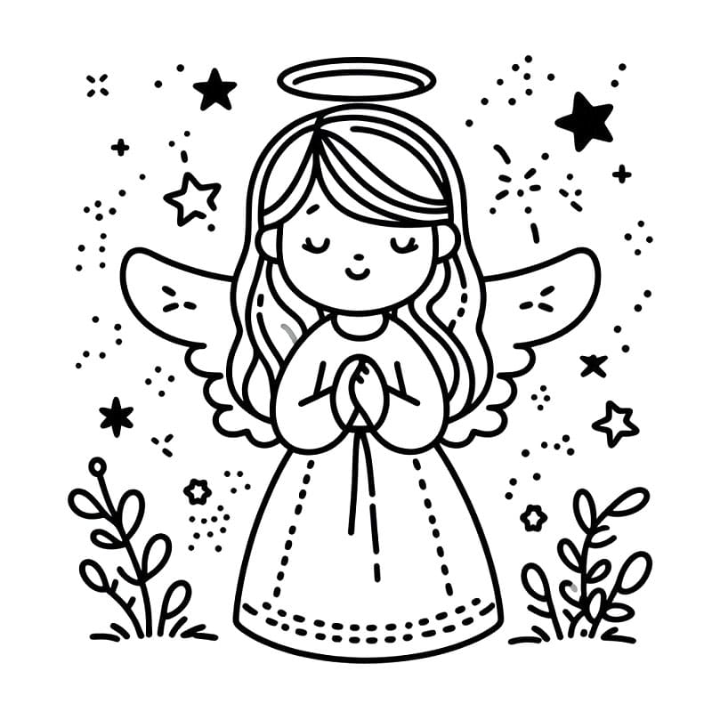 Druckbarer Kostenloser Engel ausmalbilder