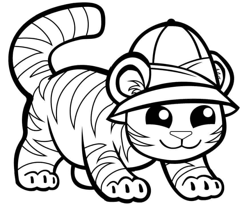 Druckbarer Kostenloser Tiger ausmalbilder