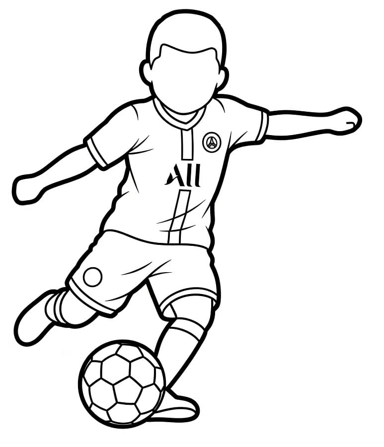 Druckbarer Kylian Mbappé ausmalbilder