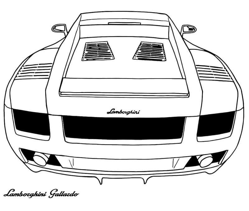 Druckbarer Lamborghini kostenlos ausmalbilder
