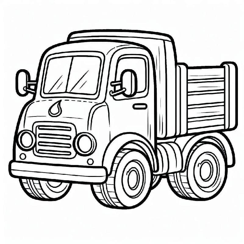 Druckbarer Lastwagen für Kinder ausmalbilder