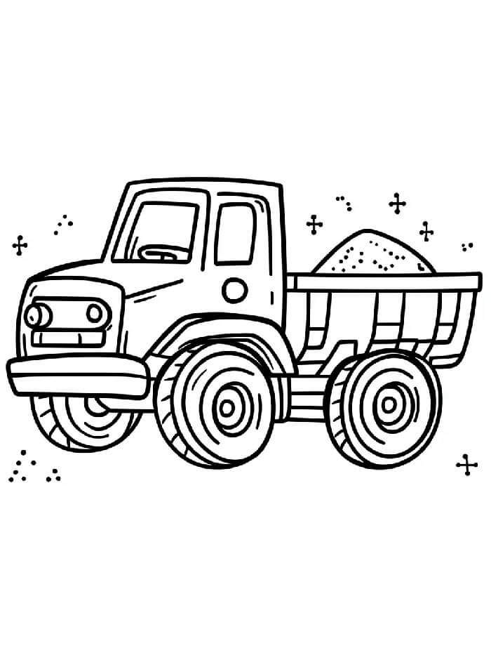 Druckbarer Lastwagen kostenlos ausmalbilder