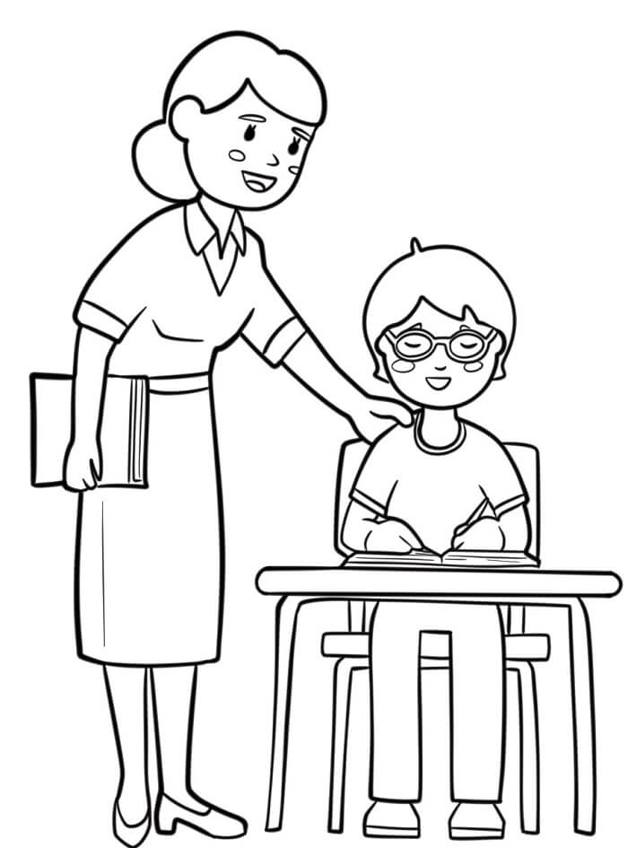 Druckbarer Lehrer kostenlos ausmalbilder