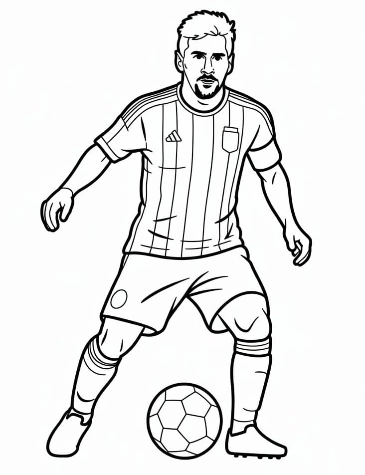 Druckbarer Lionel Messi ausmalbilder