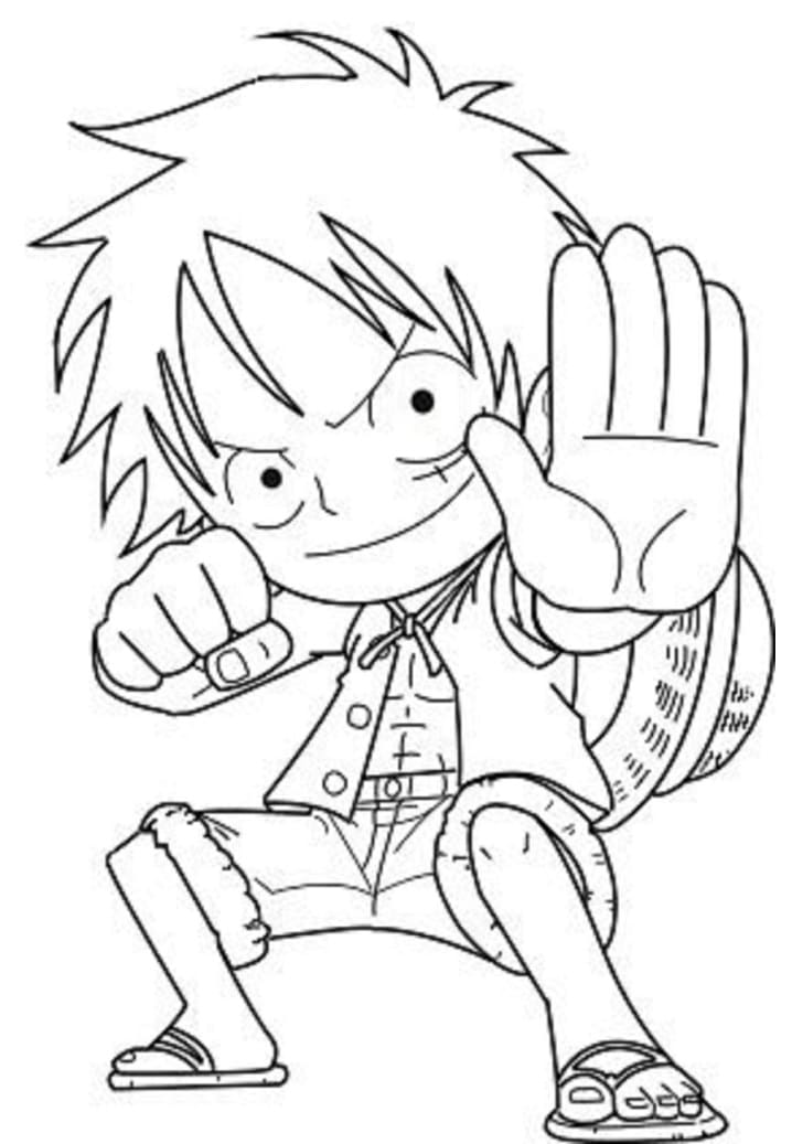 Druckbarer Luffy ausmalbilder