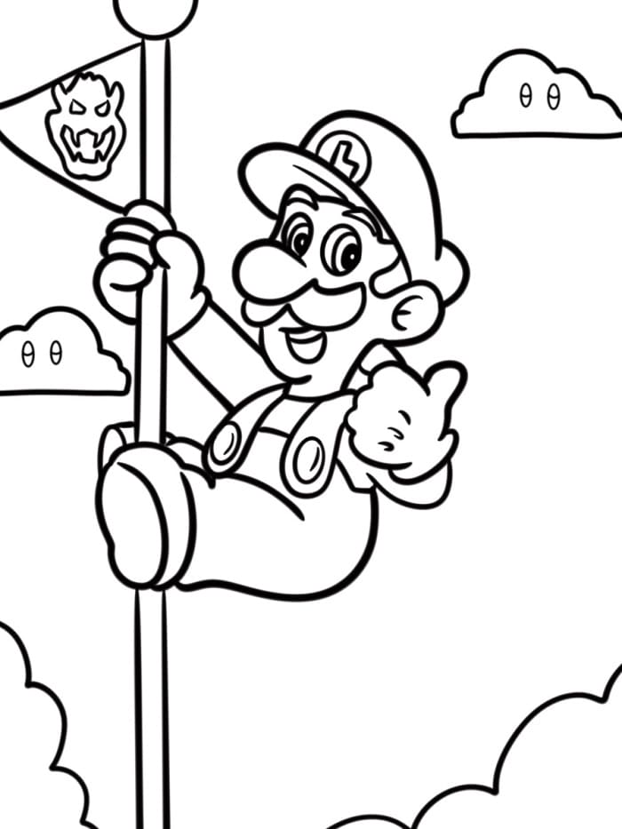 Druckbarer Luigi ausmalbilder