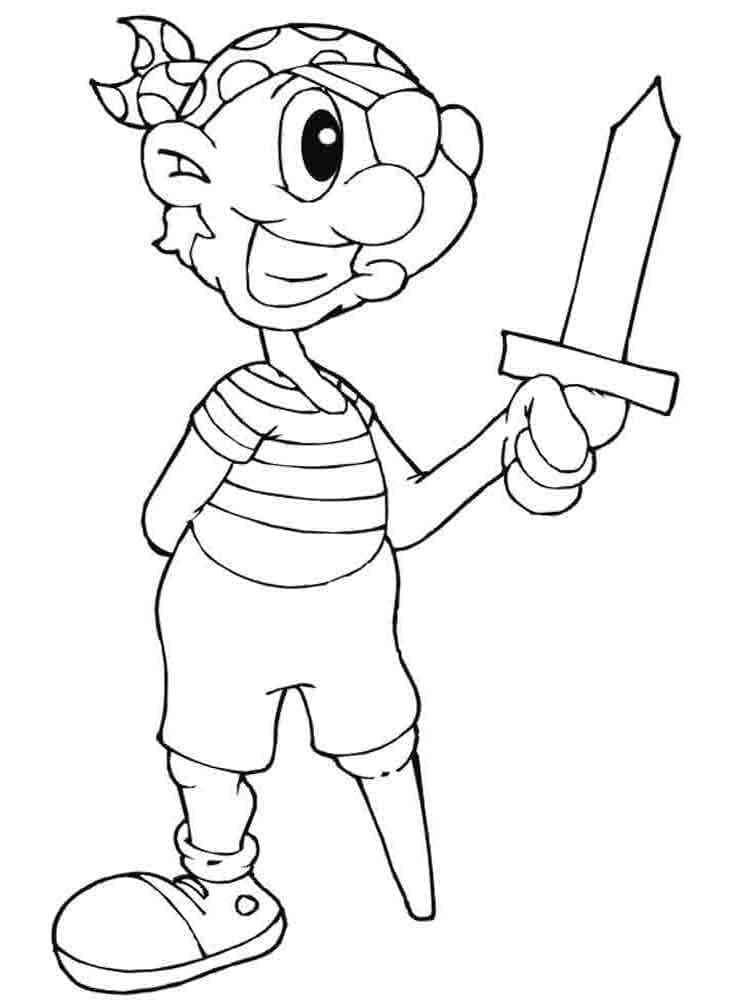 Druckbarer Pirat ausmalbilder