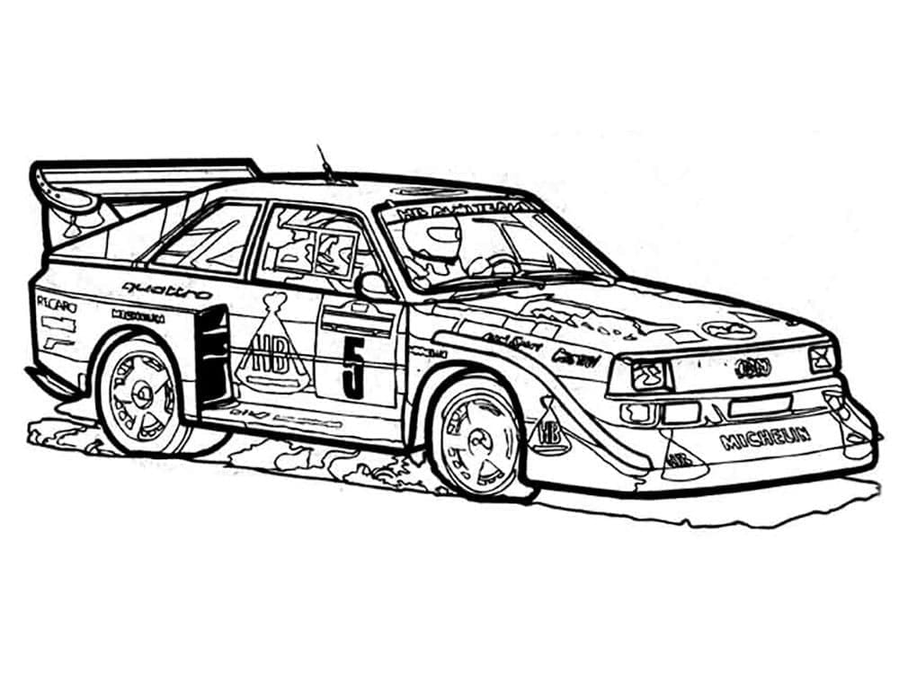 Druckbarer Rennwagen ausmalbilder
