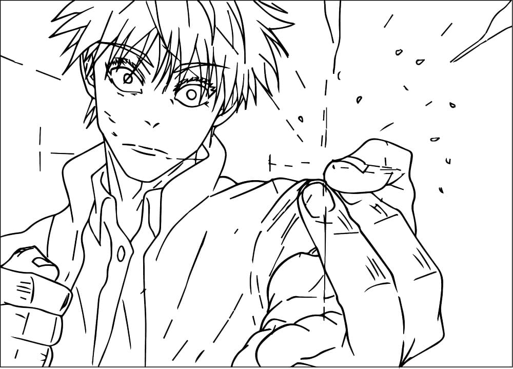 Druckbarer Satoru Gojo kostenlos ausmalbilder