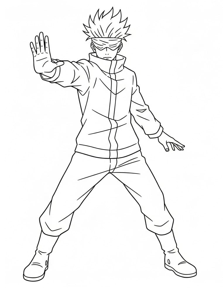 Druckbarer Satoru Gojo ausmalbilder