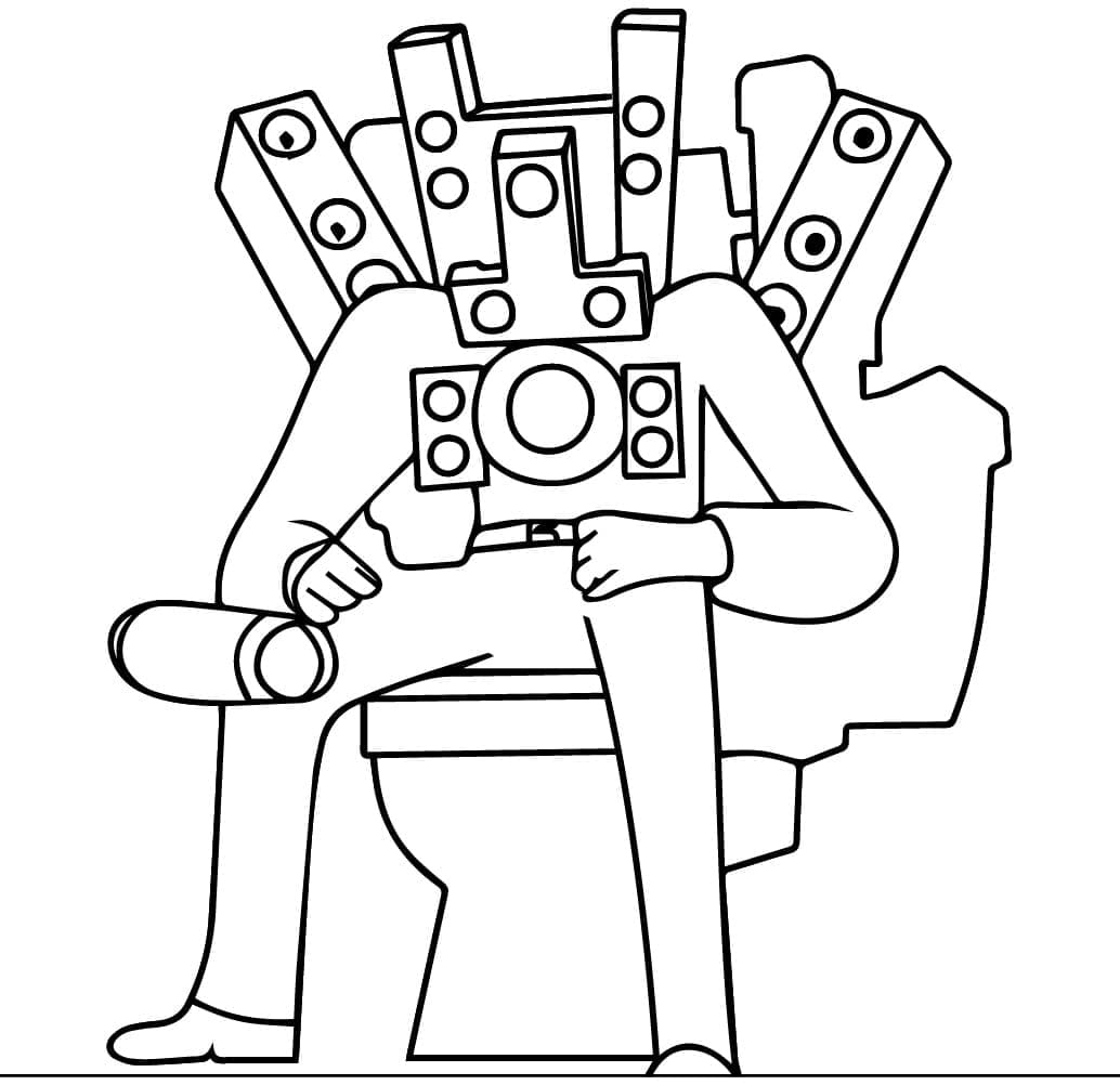 Druckbarer Skibidi Toilet ausmalbilder