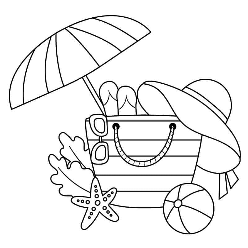 Druckbarer Sommer kostenlos ausmalbilder