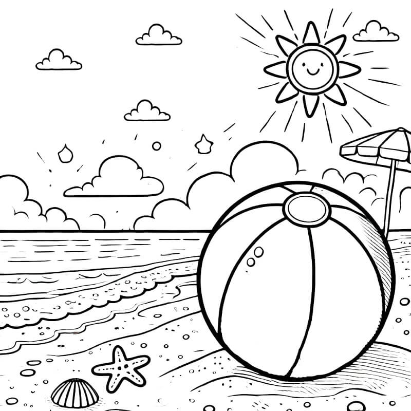 Druckbarer Sommer ausmalbilder