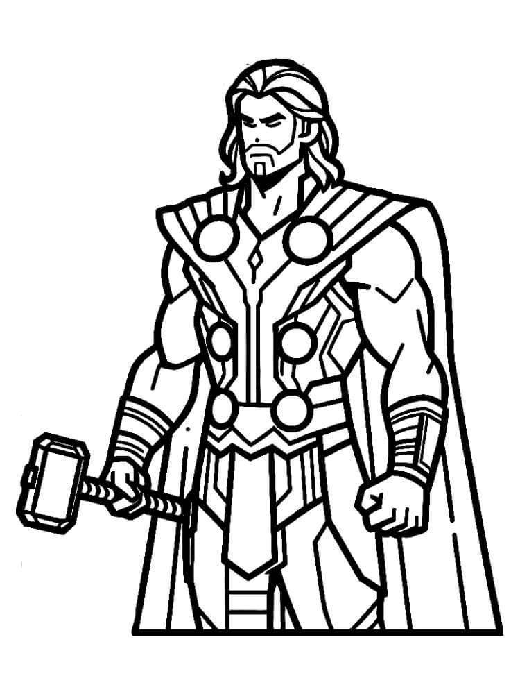 Druckbarer Thor für Kinder ausmalbilder