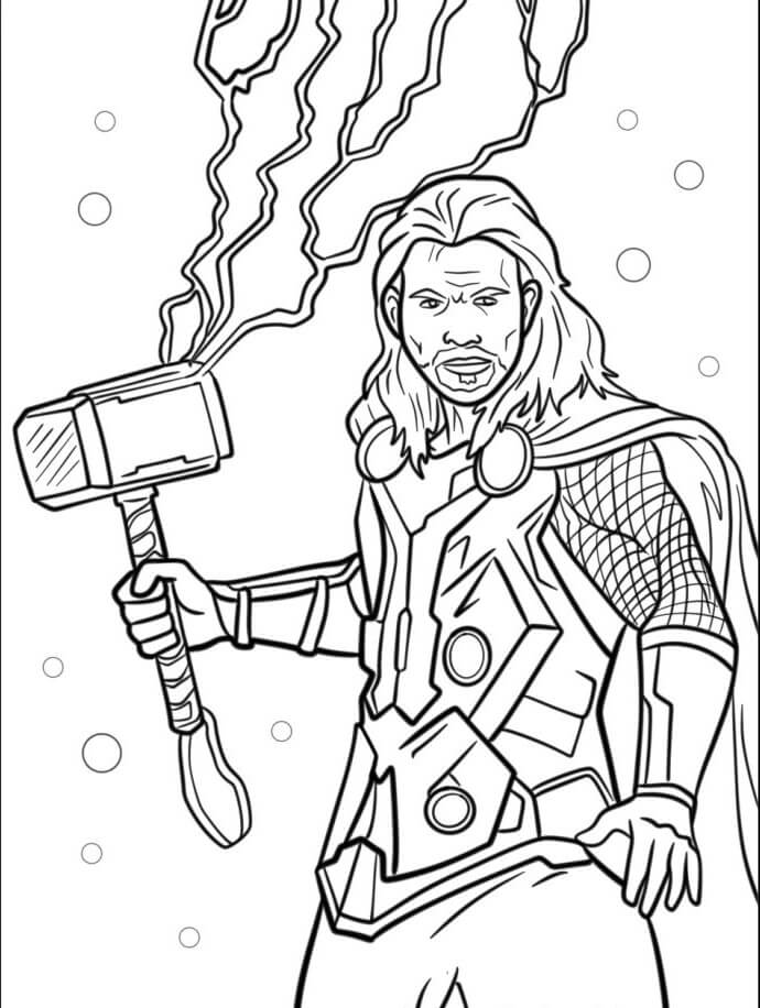 Druckbarer Thor ausmalbilder