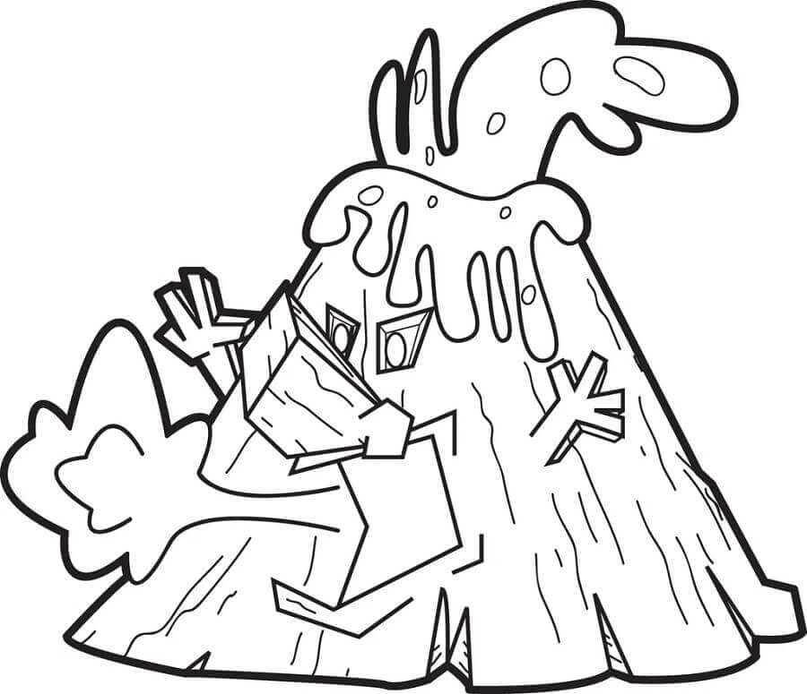 Druckbarer Vulkan ausmalbilder