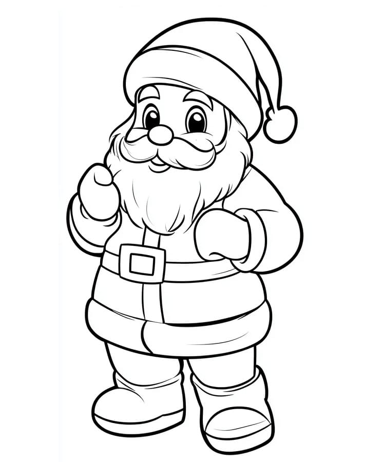 Druckbarer Weihnachtsmann ausmalbilder