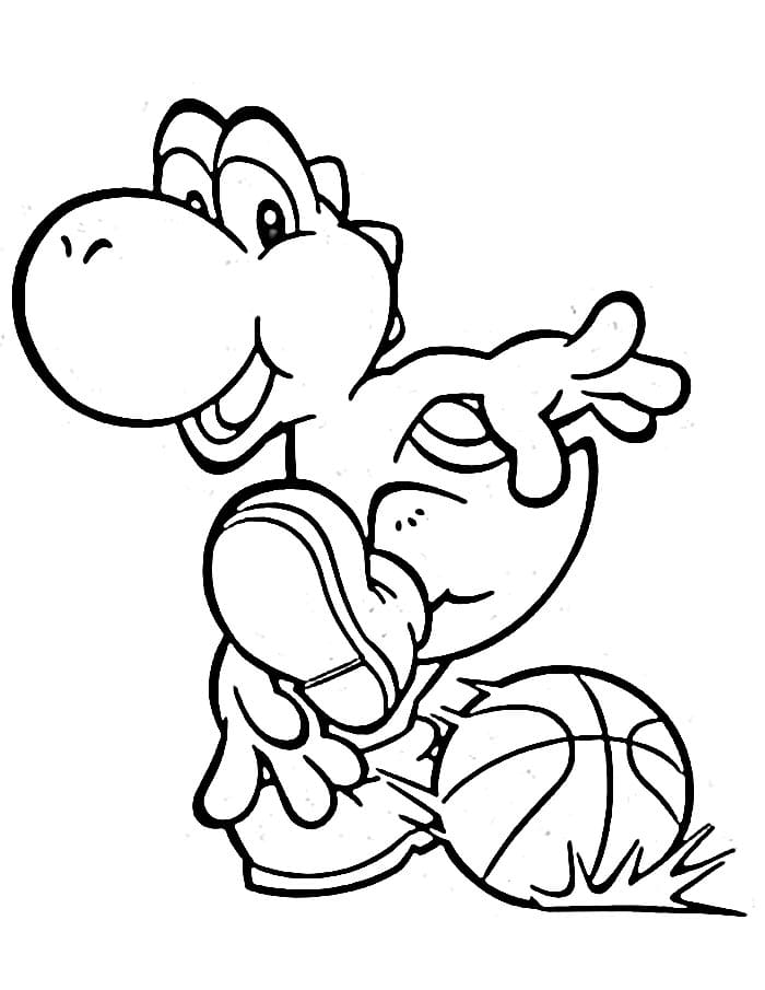 Druckbarer Yoshi ausmalbilder