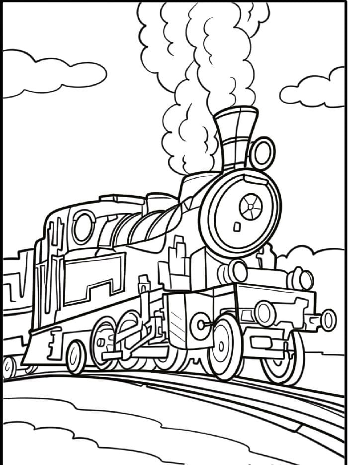 Druckbarer Zug ausmalbilder