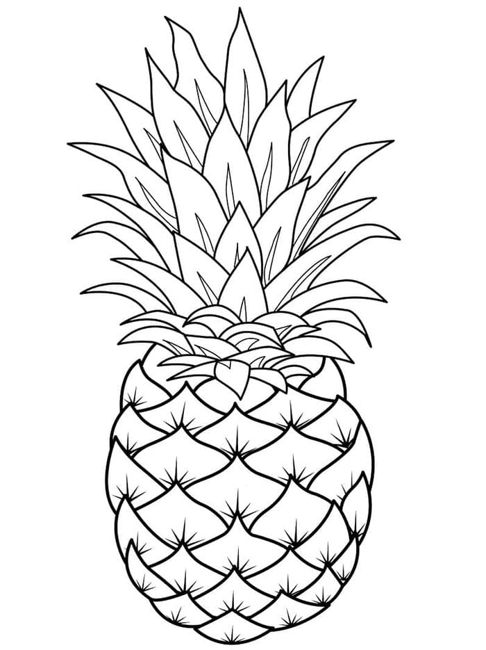 Druckbares Ananas Bild ausmalbilder