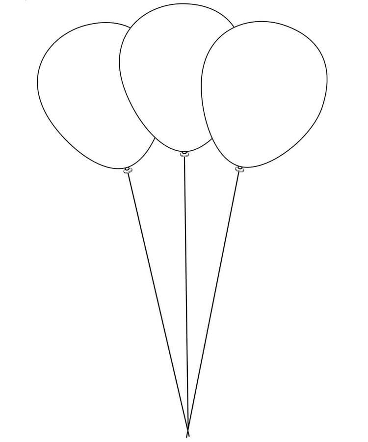 Druckbares Ballon Bild ausmalbilder