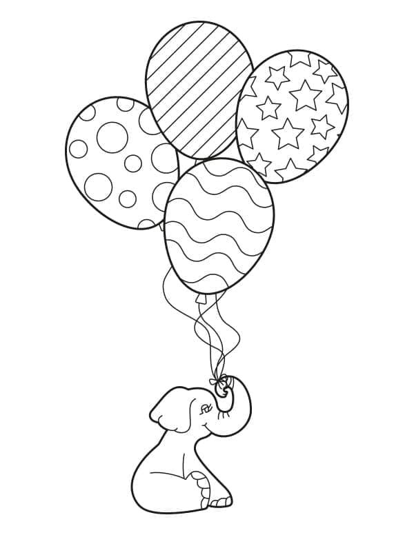 Druckbares Ballonbild ausmalbilder