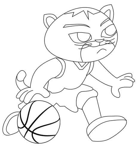 Druckbares Basketballbild ausmalbilder