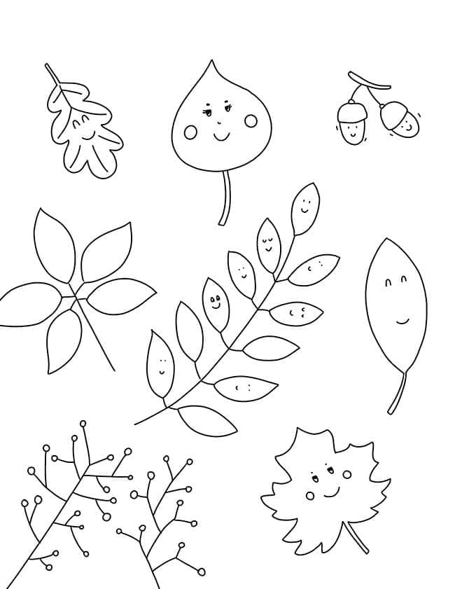 Druckbares Blattbild ausmalbilder