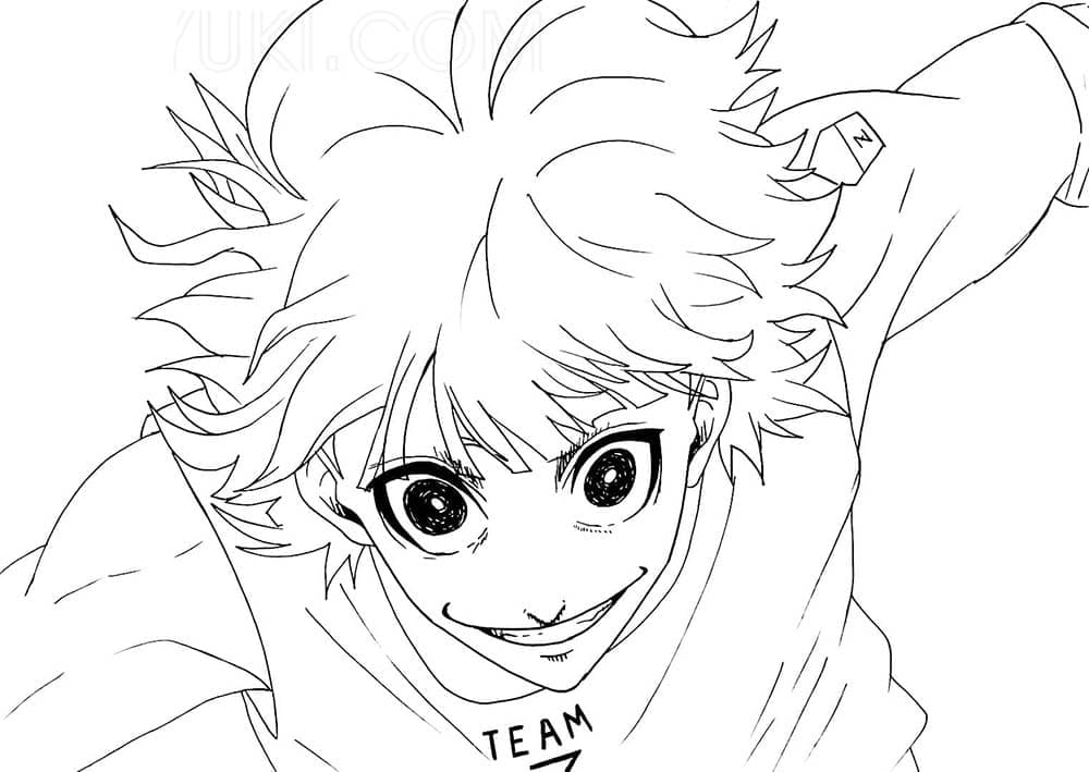 Druckbares Blue Lock ausmalbilder