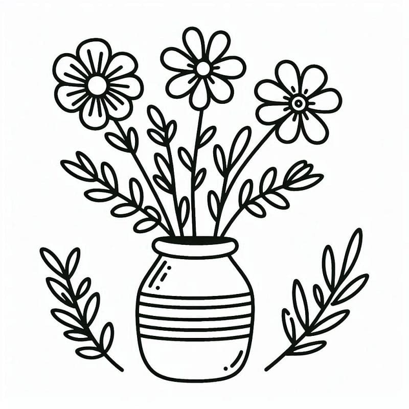 Druckbares Blumentopf Bild ausmalbilder