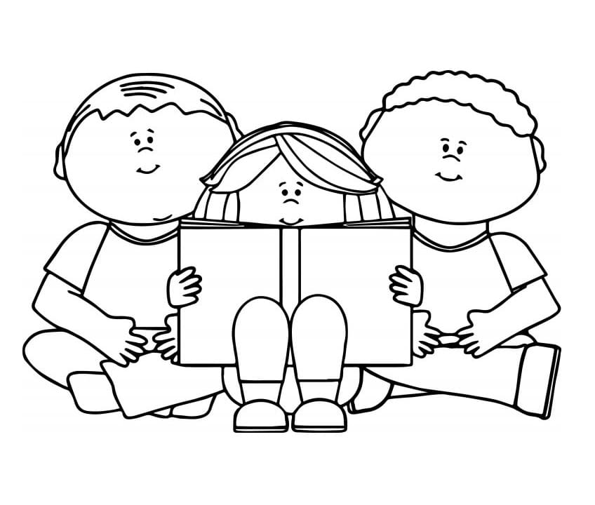 Druckbares Bücher ausmalbilder