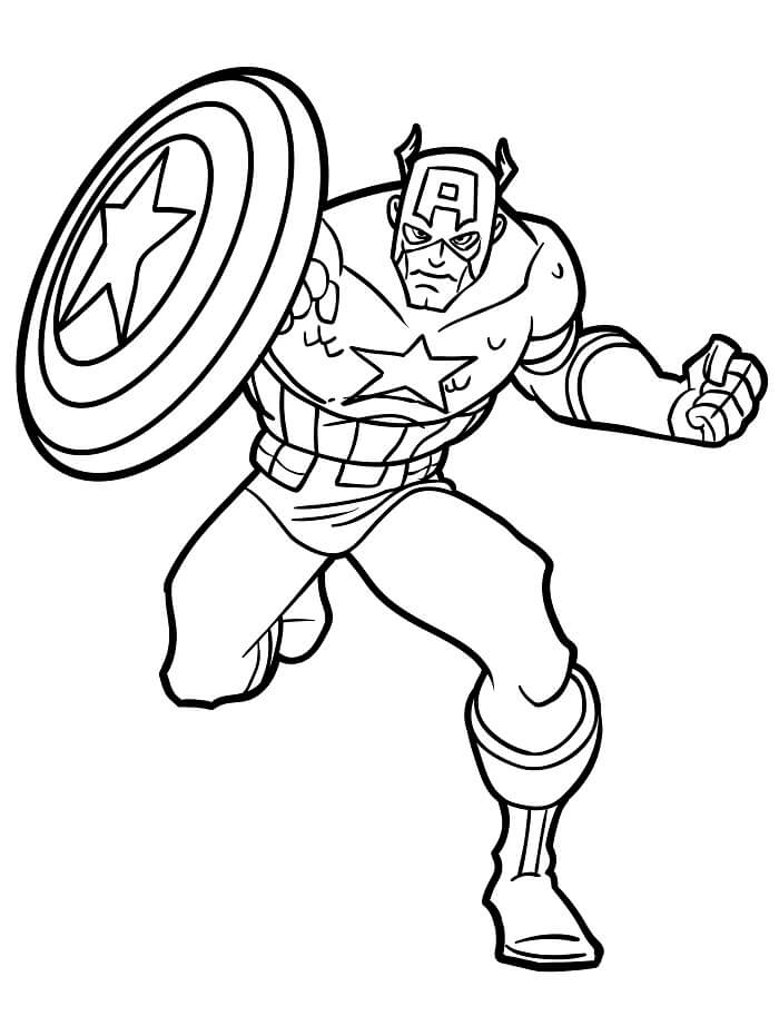 Druckbares Captain America Bild ausmalbilder