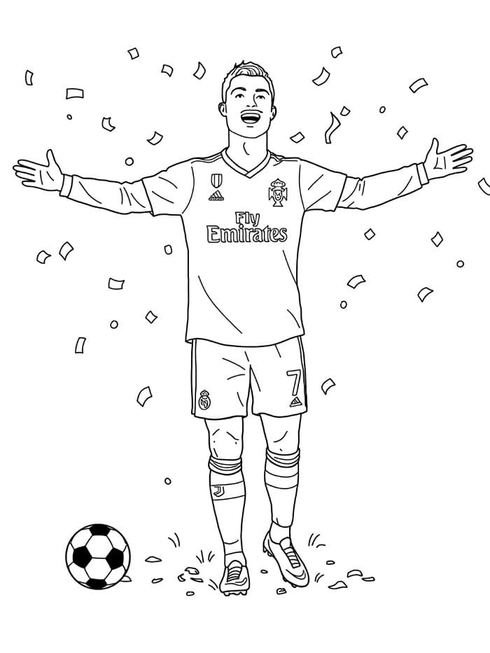 Druckbares Cristiano Ronaldo Für Kinder ausmalbilder