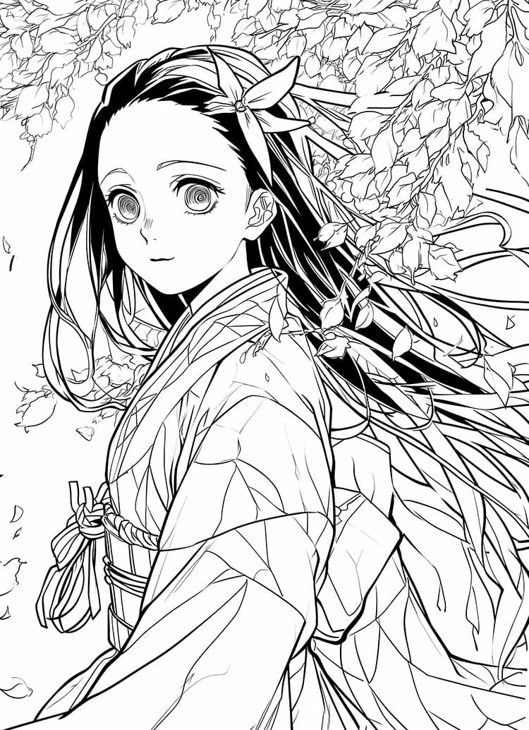 Druckbares Demon Slayer ausmalbilder