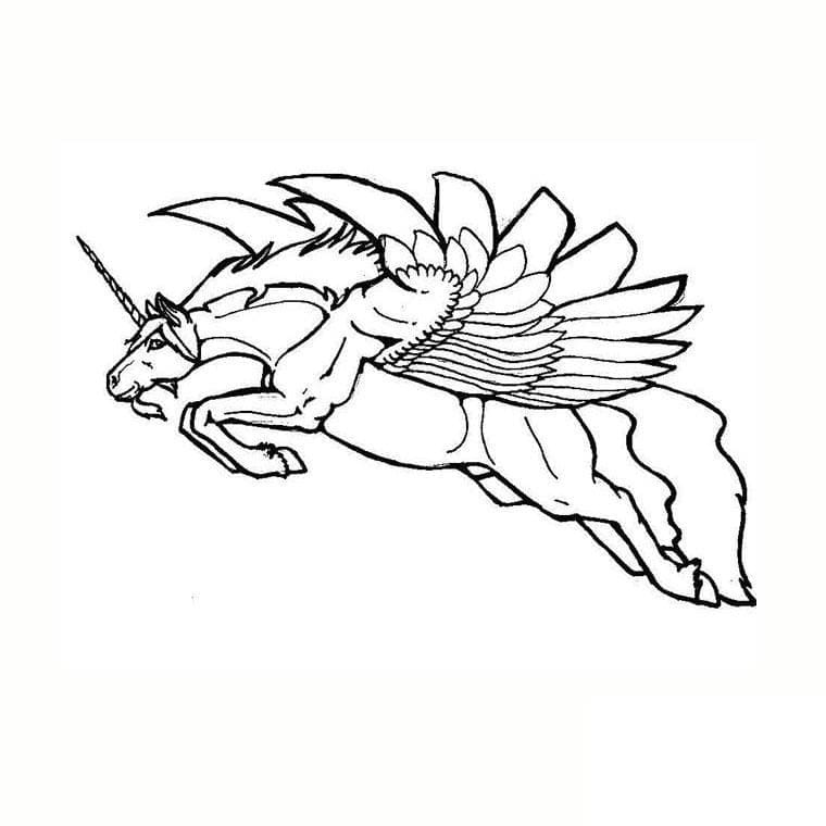 Druckbares Einhornbild ausmalbilder