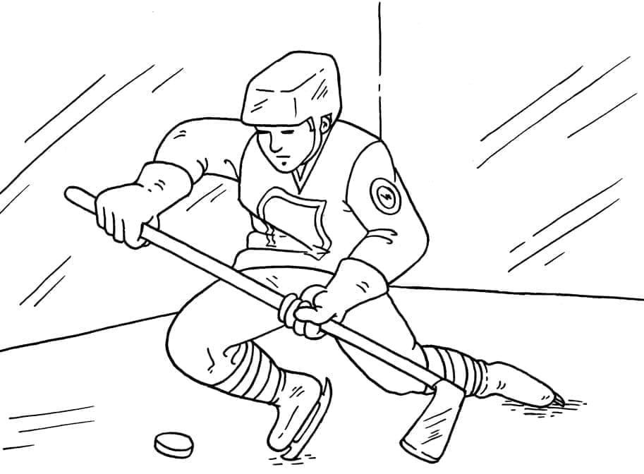 Druckbares Eishockeybild ausmalbilder