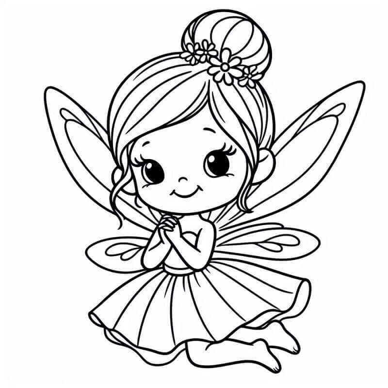 Druckbares Fee Für Kinder ausmalbilder