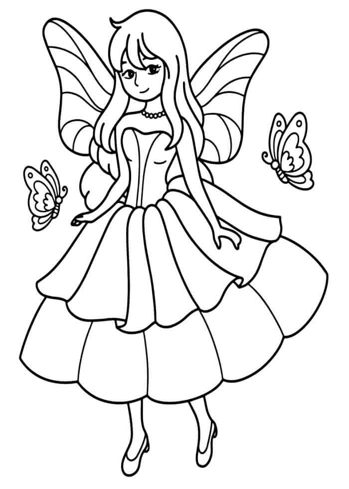Druckbares Feenbild ausmalbilder