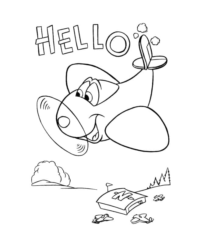 Druckbares Flugzeug Bild ausmalbilder