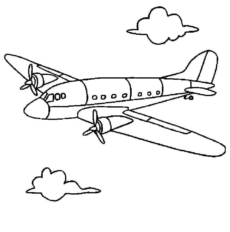 Druckbares Flugzeug ausmalbilder